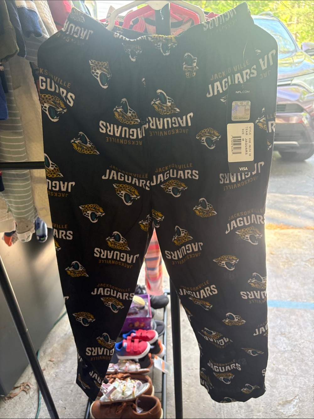 Nwt Jacksonville Jaguars Kids' Black Logo polyester pajama Pants
